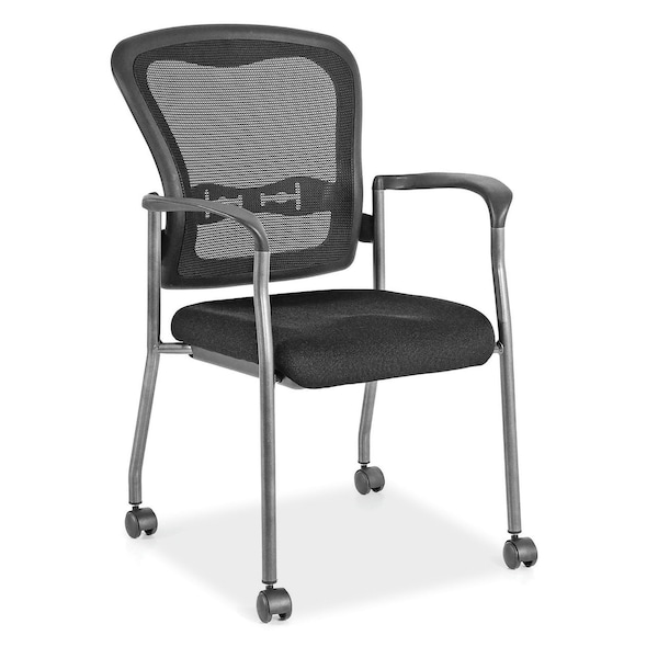CoolMesh Collection Mesh Back Guest Chair With Arms And Titanium Gray Frame